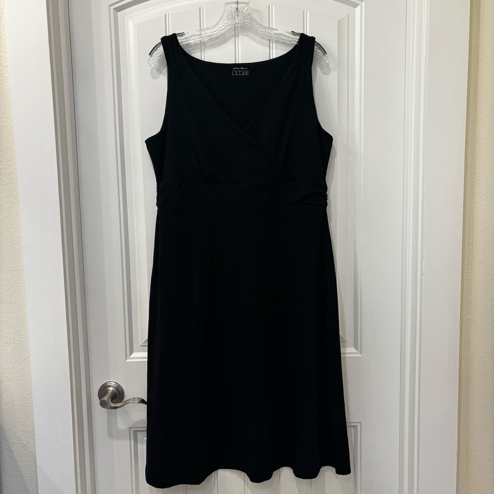 Eddie Bauer Women’s Black Casual V-Neck Dress Size XL